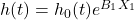 h(t) = h_0(t) e^{B_1X_1}